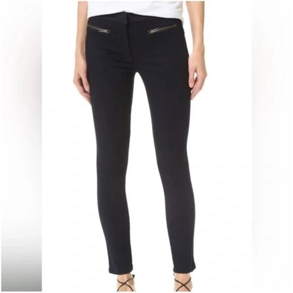 Veronica Beard Skinny Pants Women’s Size 8 Mid Rise‎ Stretch Zipper Black - Picture 1 of 9